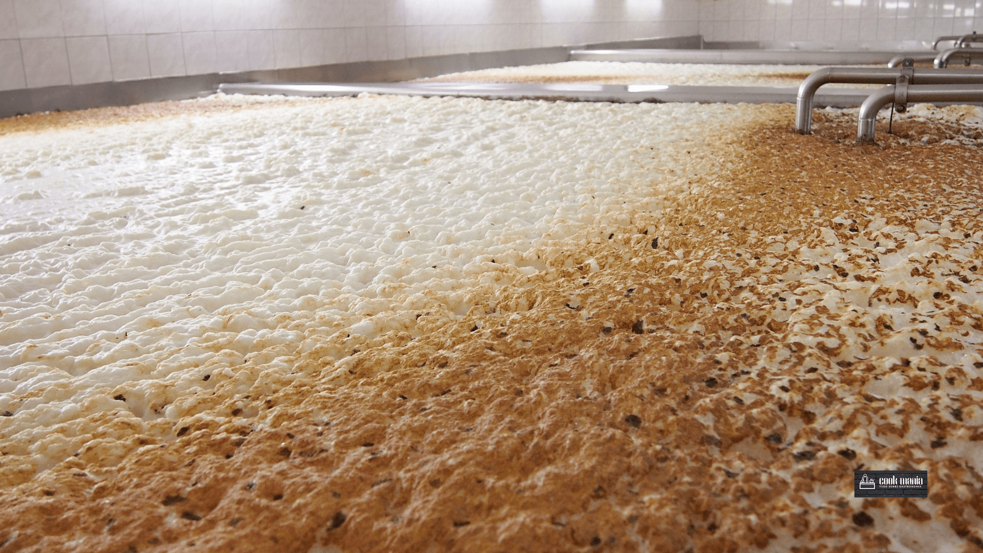 Fermentação em Cervejas Artesanais: A Ciência por Trás do Sabor 1 Tanque de fermentação de cerveja artesanal com espuma e borbulhas de CO2