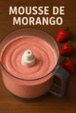 Mousse de Morango com Processador de Alimentos